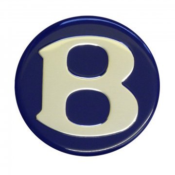 BLUE B ALLOY WHEEL HUB CAP BADGE (UV10091PA)