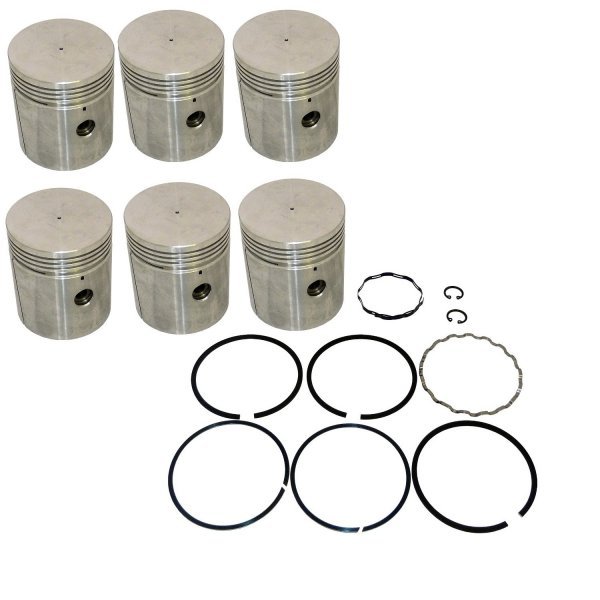 PISTON AND RINGS (Standard size - set of 6) (UE2965PP)