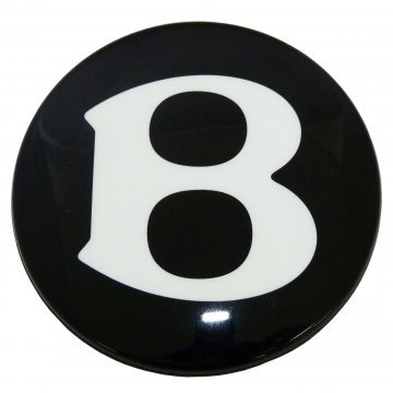 BLACK BENTLEY WHEEL BADGE (3W0601170F)