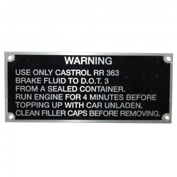 PLATE RESEVOIR WARNING (UR15843LB)