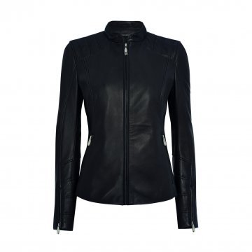 LADIES LEATHER JACKET - BELUGA (Large) (BL1678L)