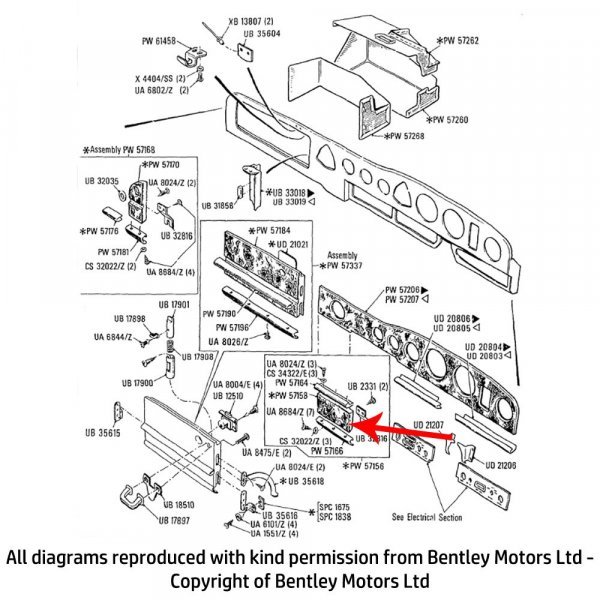 INNER FACIA PANEL (LHD) (PW57159)