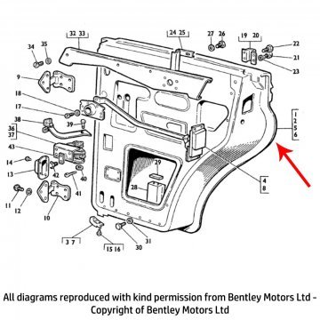 RH REAR DOOR (Series 3 models) (407300114)