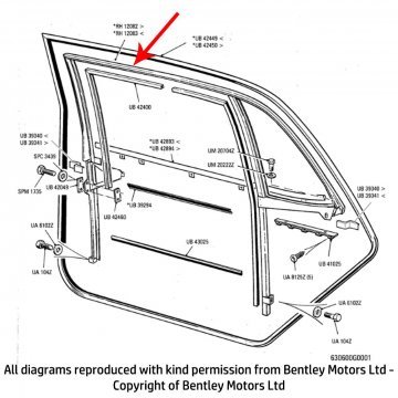 LH REAR WINDOW FRAME ASSEMBLY SWB (RH12083)