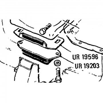 FORWARD STOP PLATE (Front engine mount - Series 2 SY models & SZ models before 1995) (UR19596U)