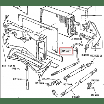 HOSE (Drier to TX valve - from VIN 44170 to 50000 approx) (UD74367)