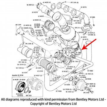 OUTLET PIPE TURBOCHARGER (UE45775)
