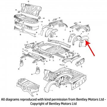 LH REAR CENTRE WHEEL ARCH PANEL (133100103)