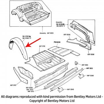 LH REAR INNER WHEELARCH OUTER PANEL (PW57963)
