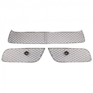 GT V8 Incl S 3 Piece Lower Grills Bright Chrome (2012-2015 Pre Facelift) (3W8807667FKITCHROME)