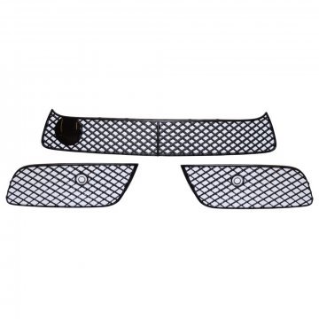 GT V8 Incl S 3 Piece Lower Grills Gloss Black (With ACC) (2012-2015 Pre Facelift) (3W3807667GKITBLACK)