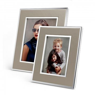 LEATHER INLAY PHOTO FRAME - 7 x 5 (BL1369)