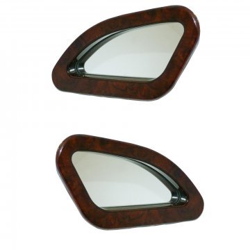 PAIR OF VENEERED REAR VANITY MIRRORS (PV56849/50PCU)
