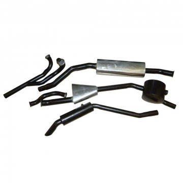 MILD STEEL EXHAUST SYSTEM (SWB 4 door cars before VIN 16213) (EX6-SSY1E)