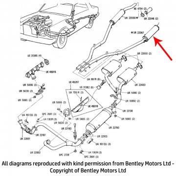 LH SILENCER AND TAILPIPE (Japan only) (UR22077)