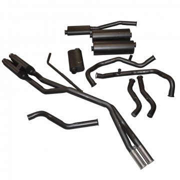 MILD STEEL EXHAUST SYSTEM (SWB 4 door models from VIN 37187) (EX9-MSSY2L)