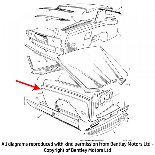 RH FRONT WING (small eyebrow, marker light, no air vent) (PW55538MLRH)