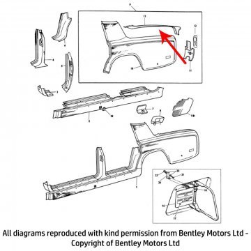 RH REAR WING TOP PANEL (112600294)