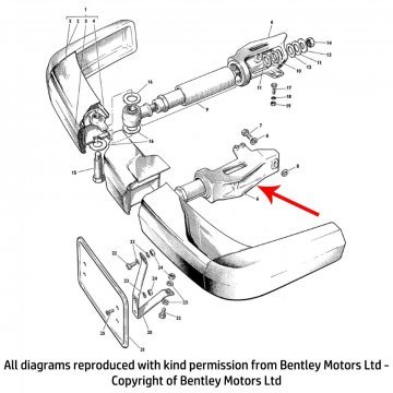 BRACKET BUMPER MOUNTING (N.American cars) (UR18163)