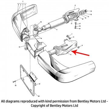 MOUNTING BRACKET FRONT BUMPER (N.American cars) (UR19985)