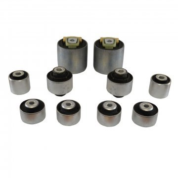 UPPER & LOWER ARM BUSH KIT (10 bushes - steel lower straight arm) (STEELARMBUSHKIT)