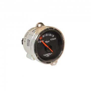 BENTLEY OIL PRESSURE GAUGE (Black face with orange hand) (PM101514PA)